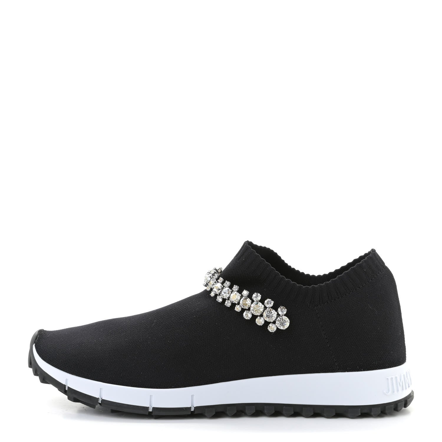Jimmy Choo Knit Crystal Verona Sneaker 37.5 Black 1 of 11