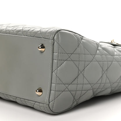 Christian Dior Lambskin Cannage Large Lady Dior Stone Grey 10 of 10