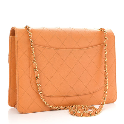 Chanel Caviar Stitched Jumbo Single Flap Orange 3 of 12
