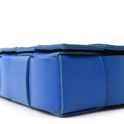 Bottega Veneta Lambskin Maxi Intrecciato Cassette Crossbody Bag Cobalt 10 of 10