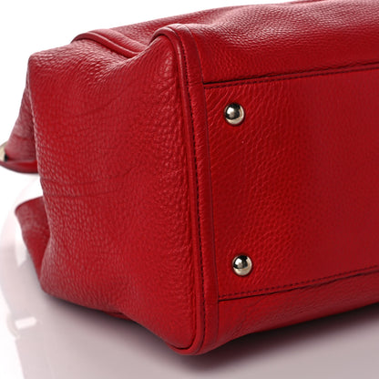 Gucci Pebbled Calfskin Medium Soho Shoulder Bag Red 8 of 11