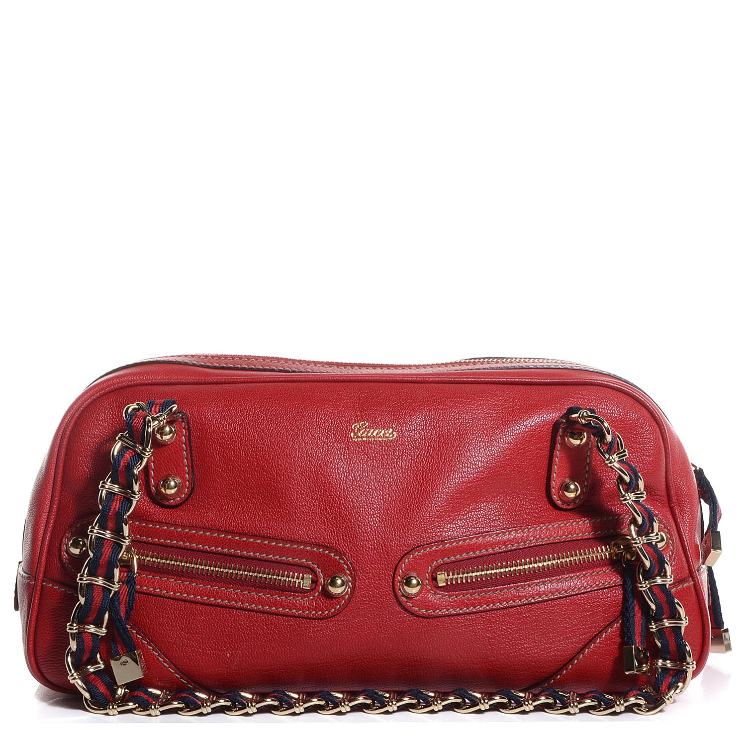 Gucci Leather Capri Small Bowler Red 1 of 8