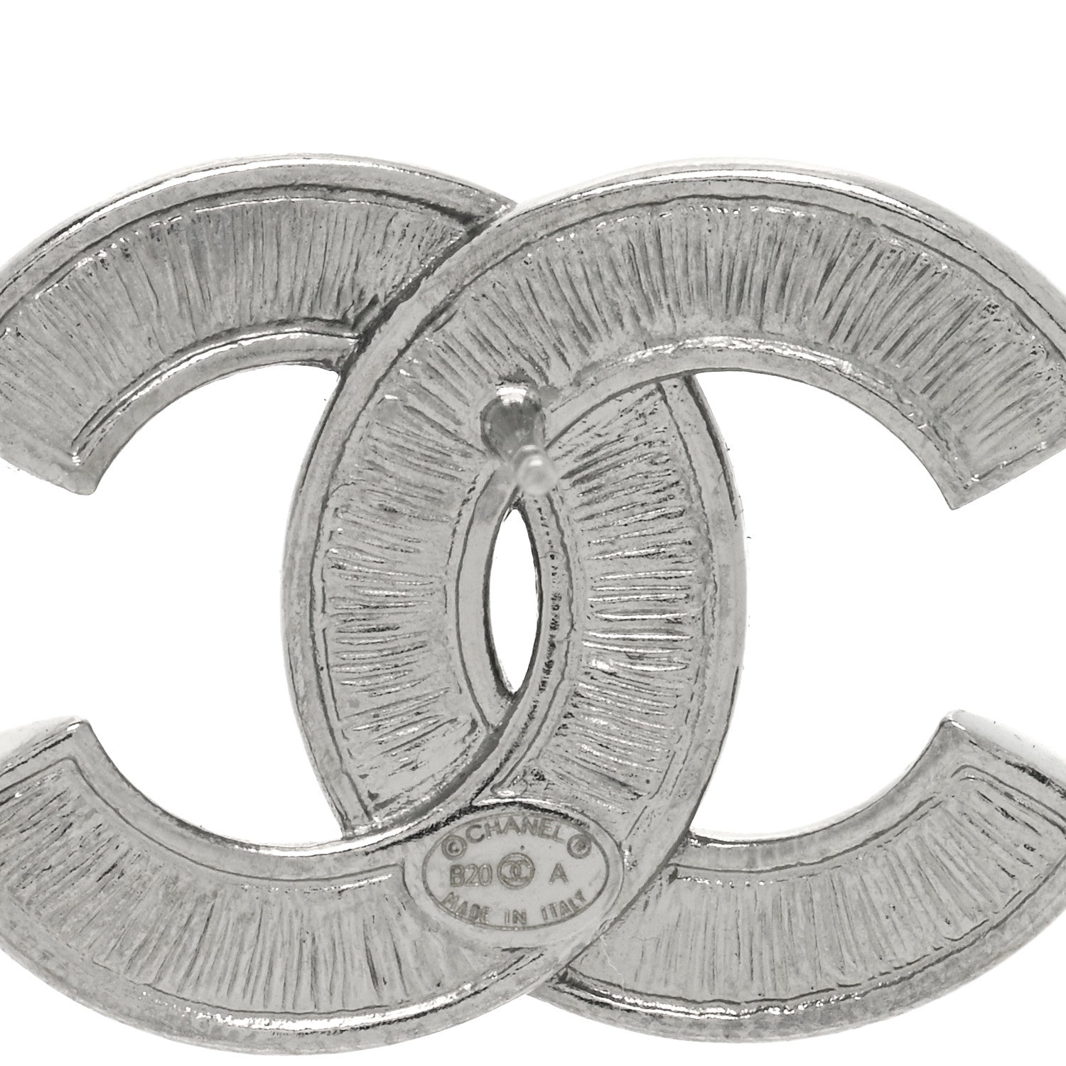 Chanel Crystal Pearl Chain Mania CC Earrings Ruthenium 4 of 4