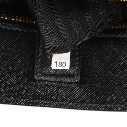Prada Saffiano Lux Bi-Color Tote Nero Talco 8 of 9
