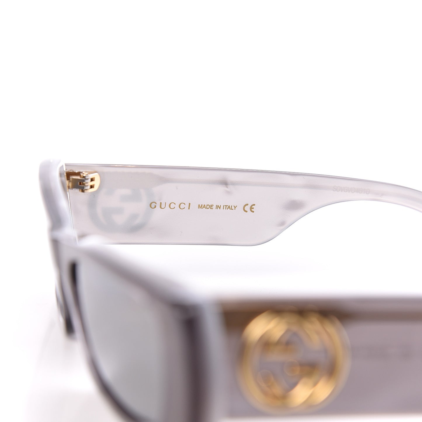 Acetate Rectangular GG0516S Sunglasses Grey Gold