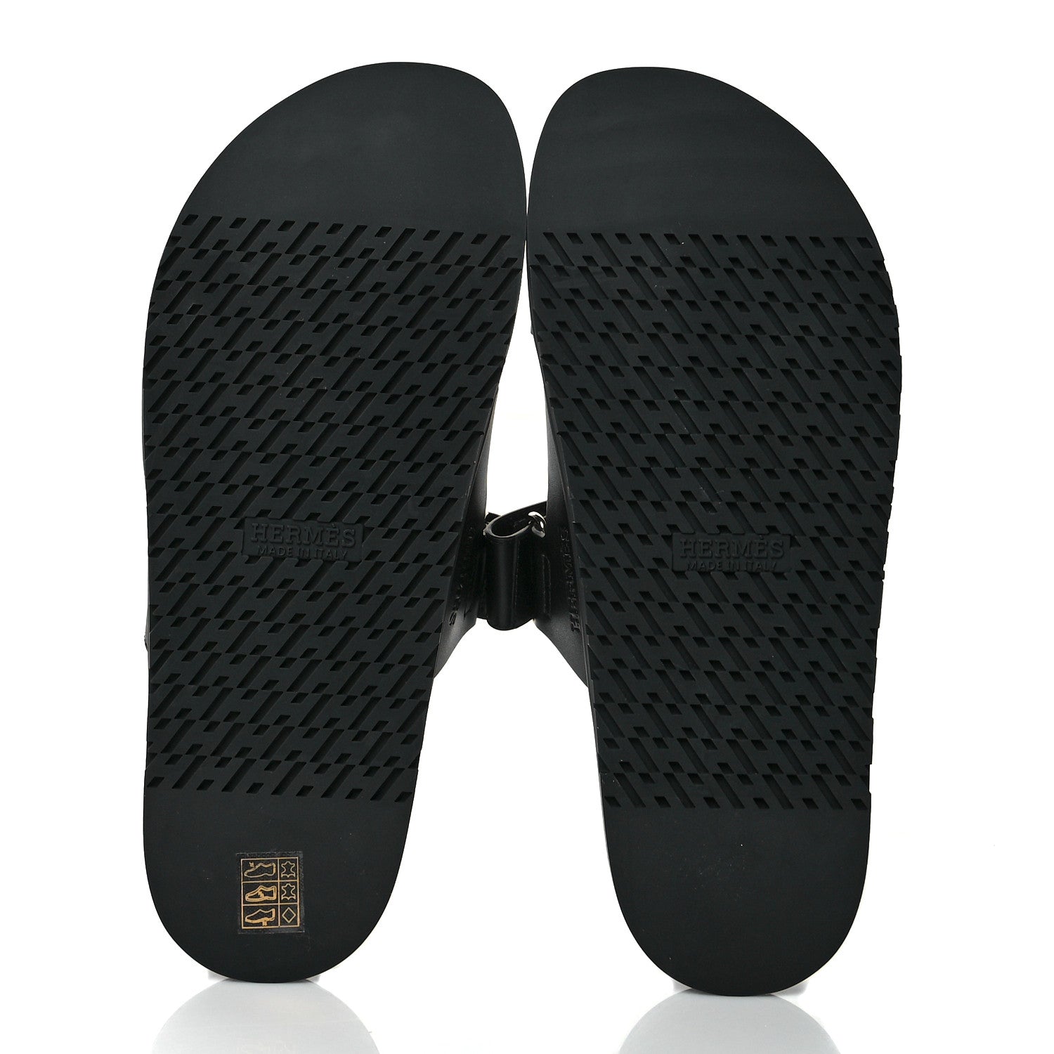 Hermes Calfskin Mens Chypre Sandals 42 Black 5 of 9