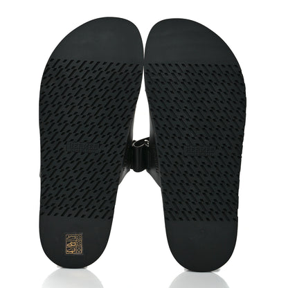 Hermes Calfskin Mens Chypre Sandals 42 Black 5 of 9