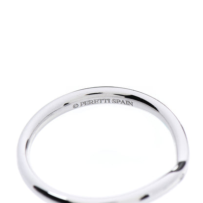 Tiffany 18K White Gold Diamond Elsa Peretti Wedding Band Ring 49 5 5 of 6