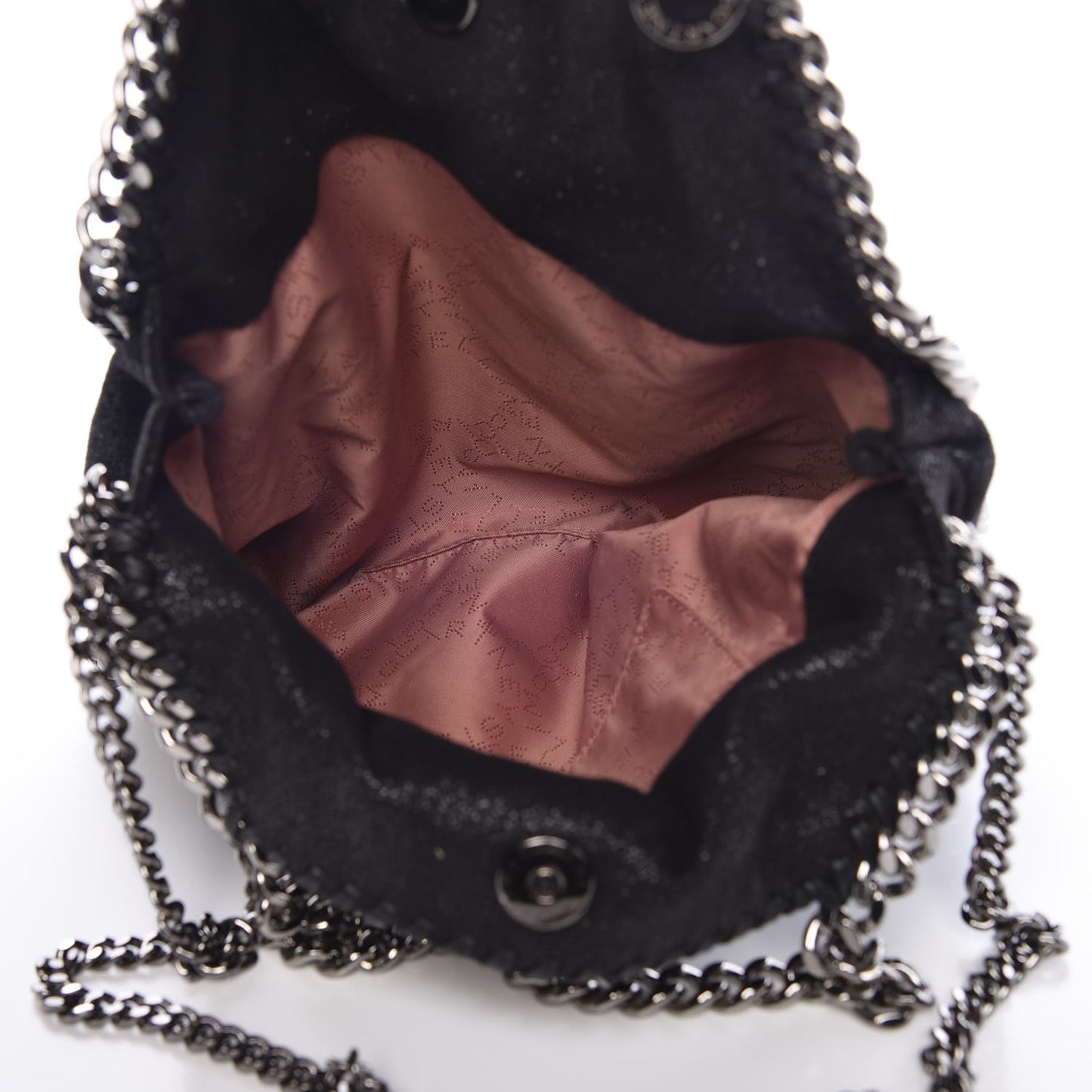 Shaggy Deer Mini Falabella Fold Over Tote Black