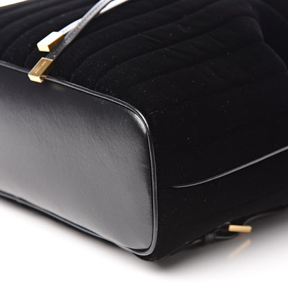 Saint Laurent Velvet Matelasse Vicky Backpack Black 10 of 11