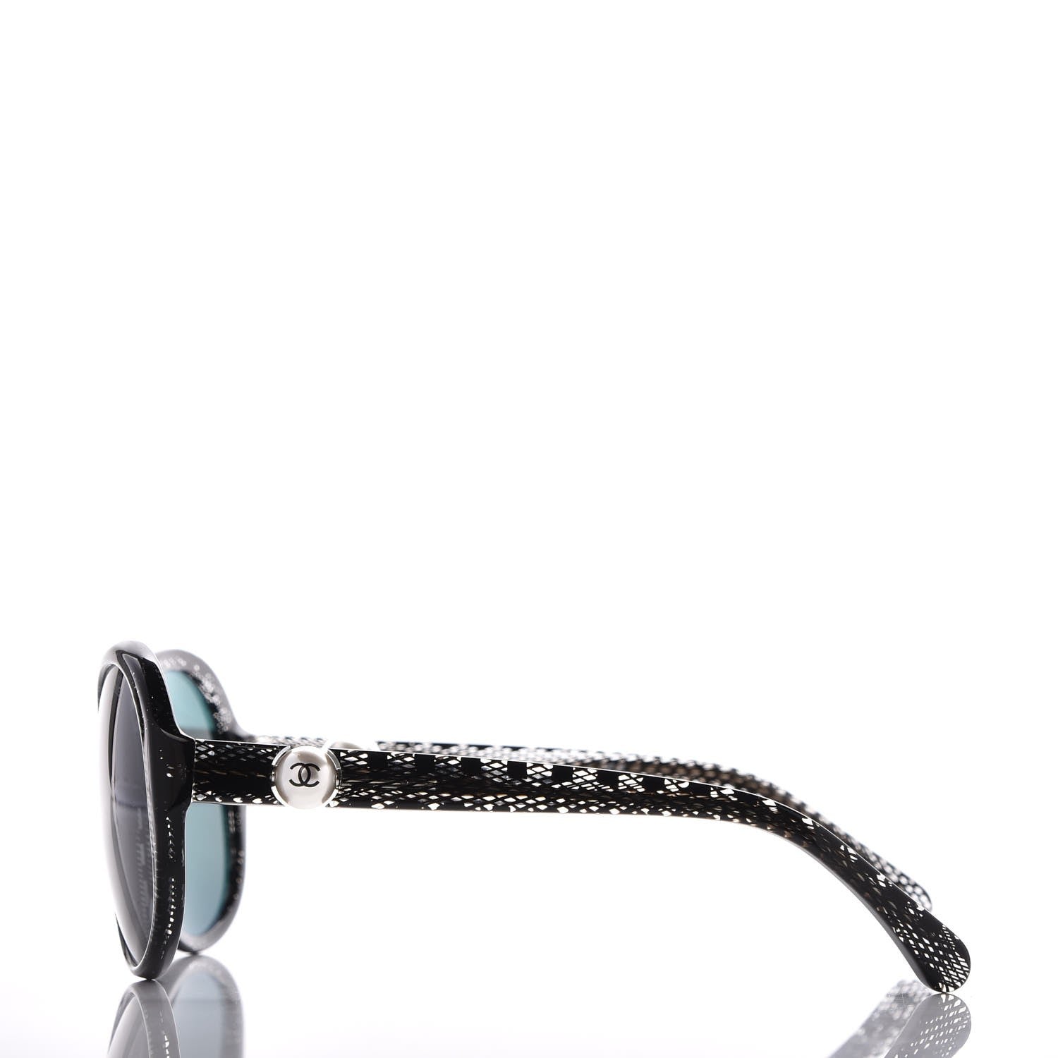 Chanel CC Pearl Sunglasses 5211-H Black 3 of 8