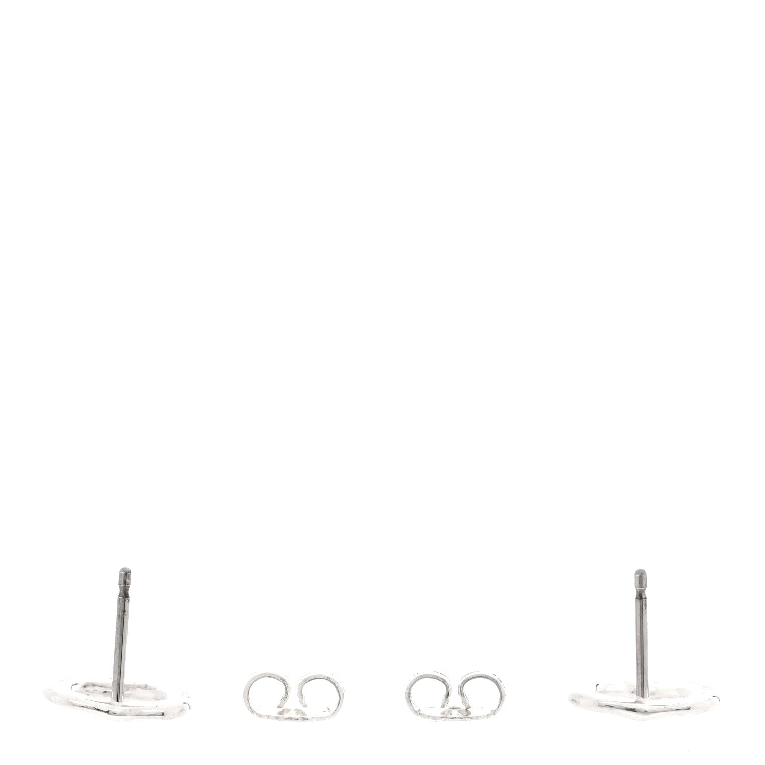 Tiffany Sterling Silver Elsa Peretti 11mm Open Heart Earrings 3 of 4