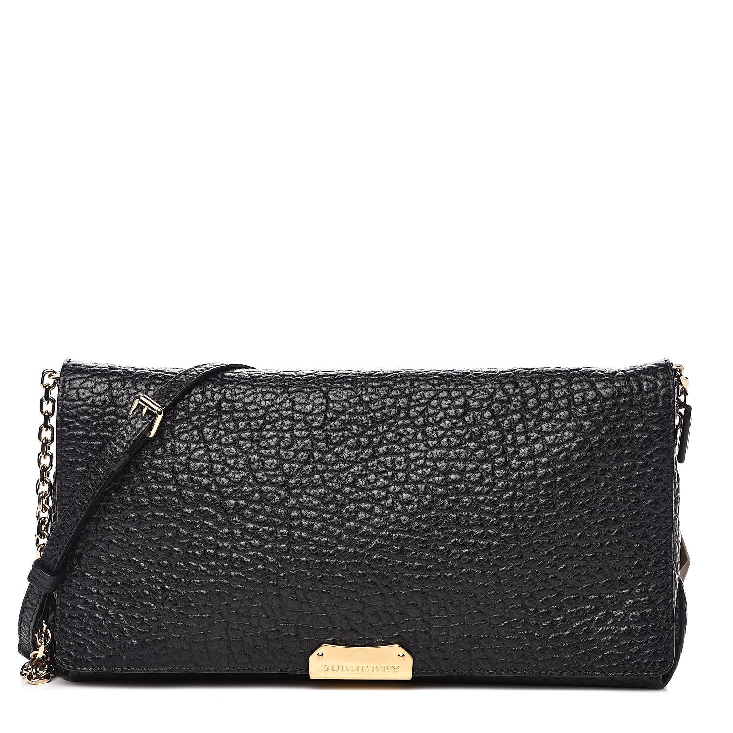 Burberry Signature Grain Medium Mildenhall Crossbody Bag Black 1 of 11