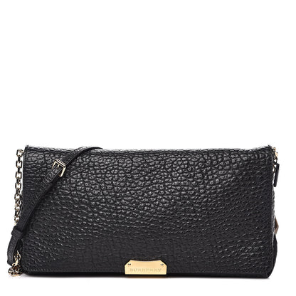 Burberry Signature Grain Medium Mildenhall Crossbody Bag Black 1 of 11