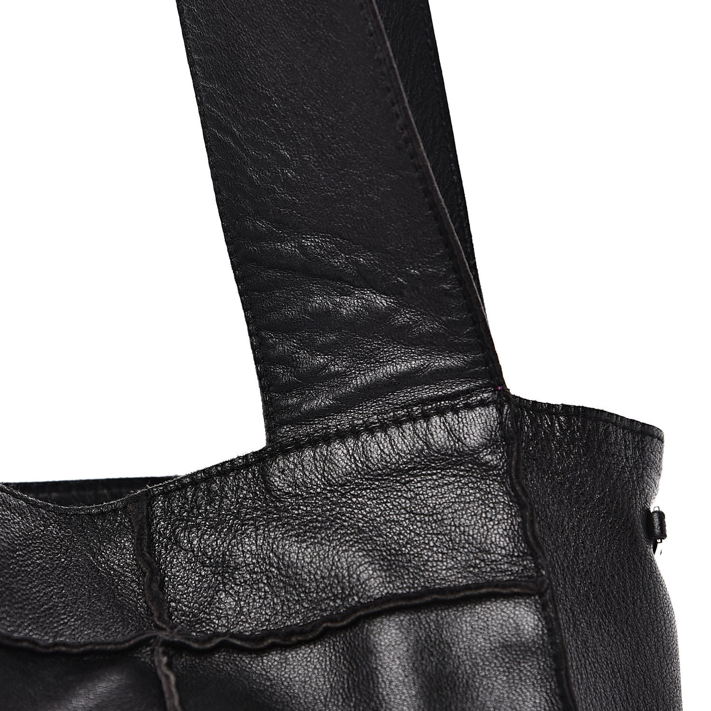 Lambskin Patchwork Shoulder Bag Black