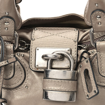 Chloe Metallic Calfskin Paddington Satchel Taupe 8 of 13