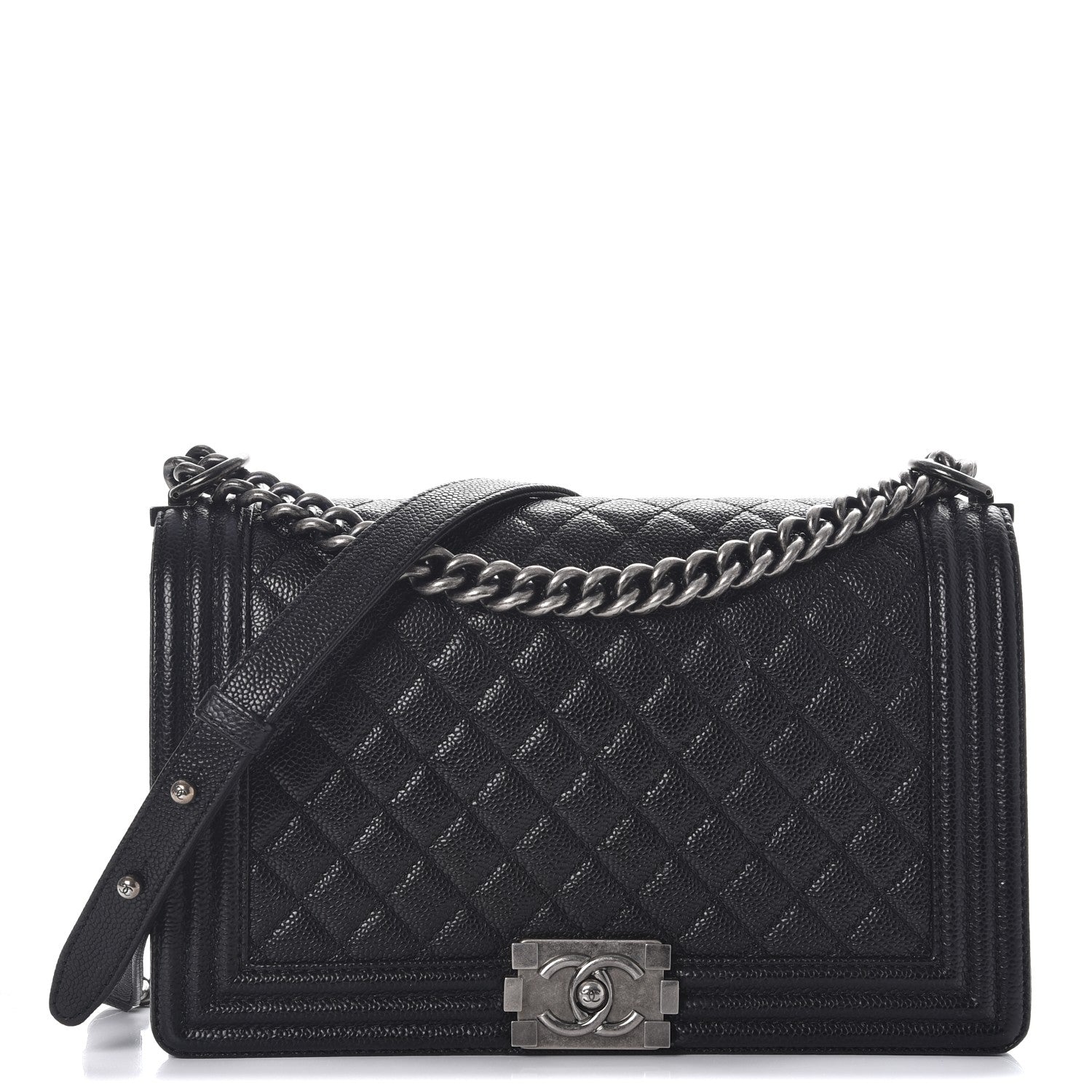 Chanel Caviar Quilted New Medium Boy Flap Black 1 of 9