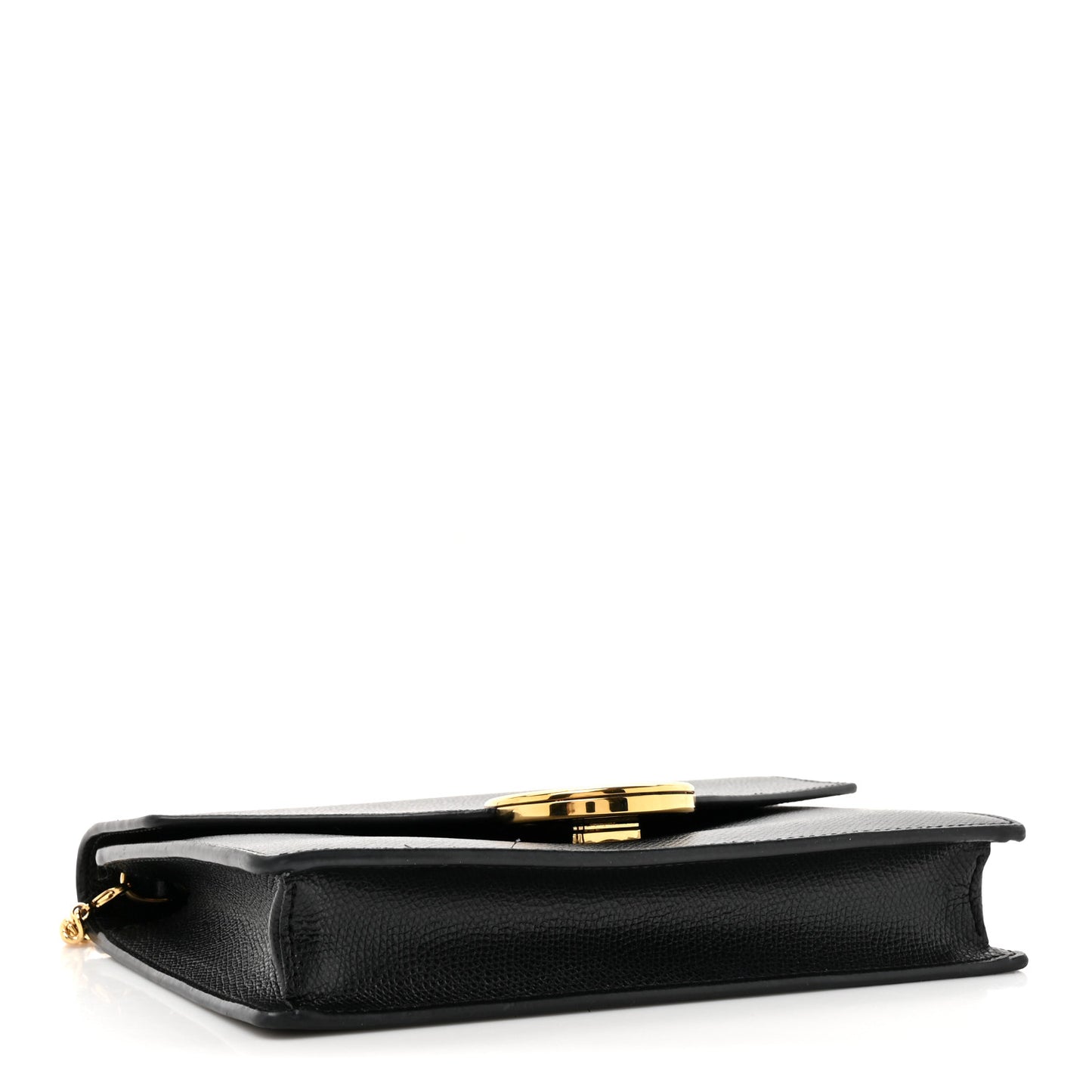Lucido F is Fendi Medium Envelope Wallet on Chain Black