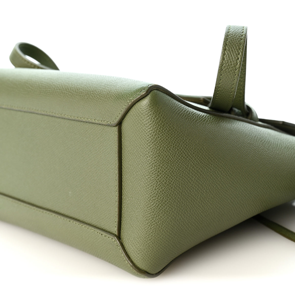 Grained Calfskin Micro Belt Bag Army Green