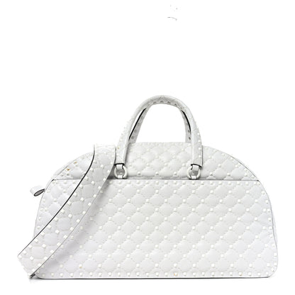 Valentino Garavani Lambskin Free Rockstud Spike Bowling Bag White 1 of 10