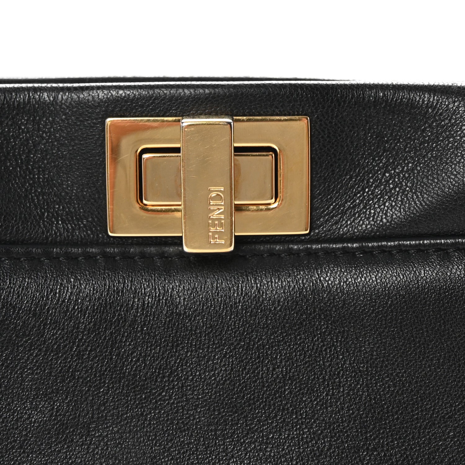 Fendi Nappa Mini Peekaboo Iconic Satchel Black 8 of 10