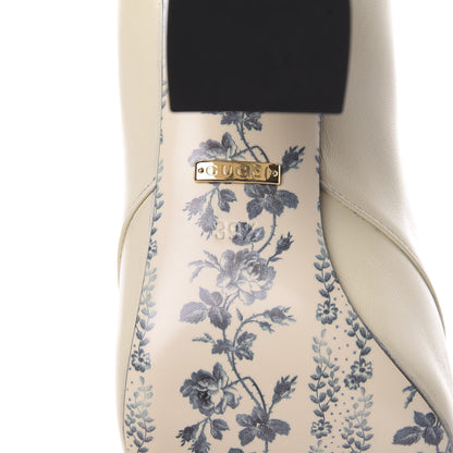 Gucci Malaga Kid GG Victoire 95mm Loafer Pumps 39.5 Vintage White 8 of 9