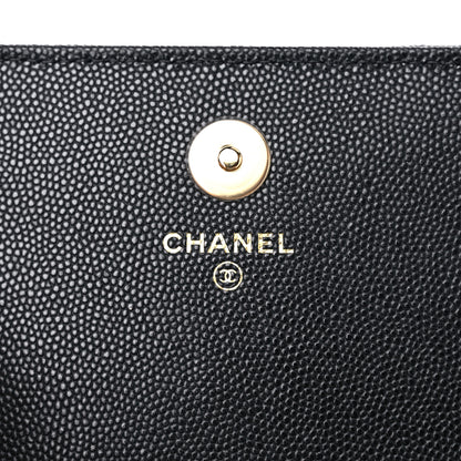 Chanel Caviar Quilted Pocket Twins Clutch With Chain Black 6 of 12