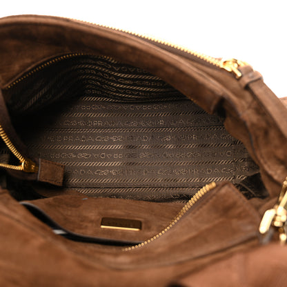Prada Suede Medium Explore Shoulder Bag Cacao 5 of 12