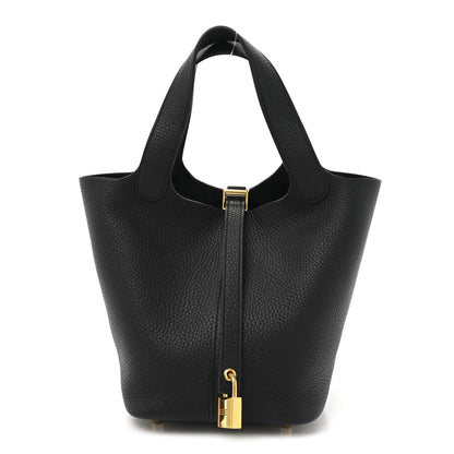 Hermes Taurillon Clemence Picotin Lock 18 PM Black 1 of 11