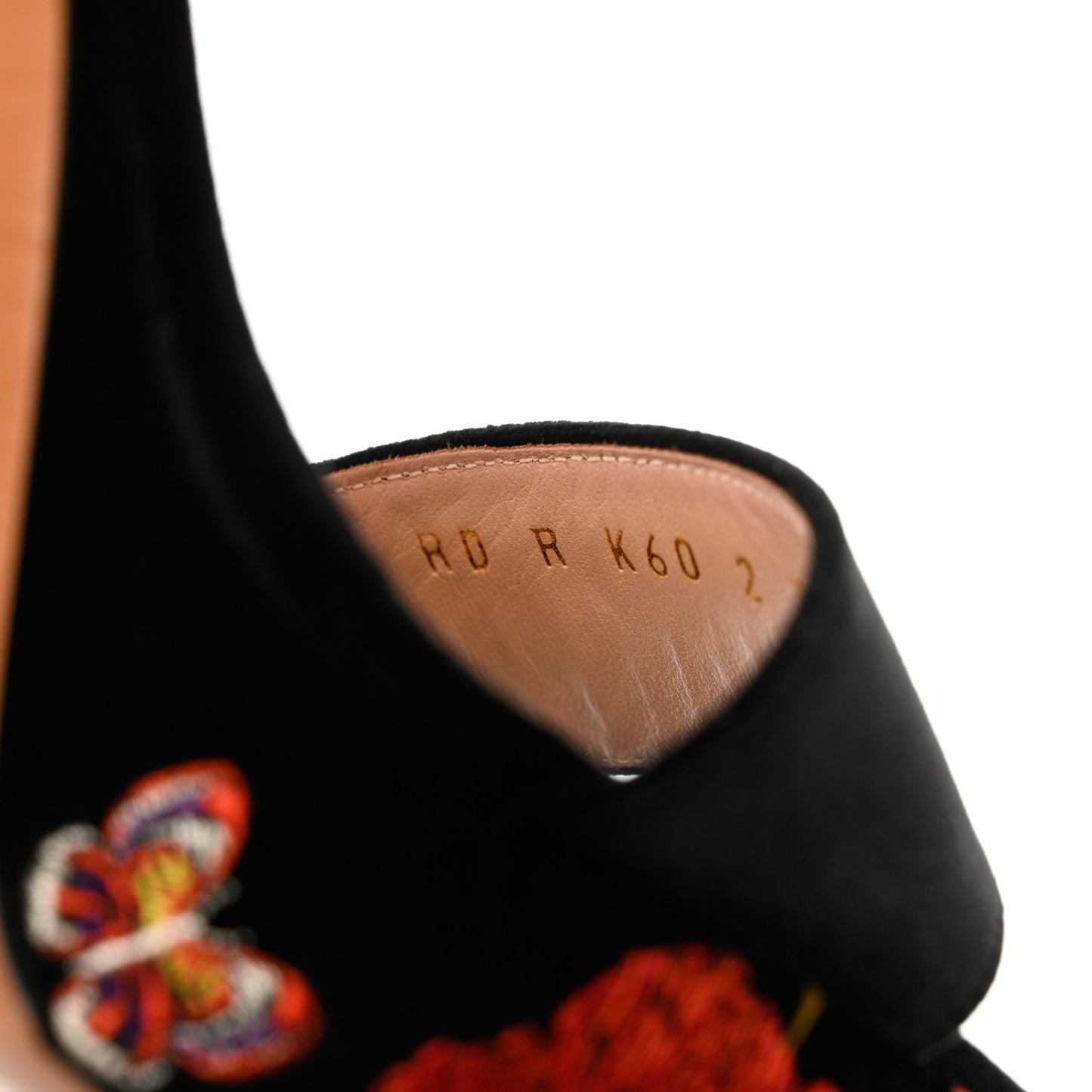 Poppy Embroidered Platform Sandals 36.5 Black