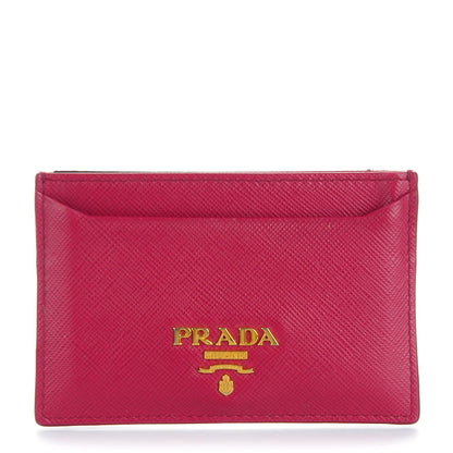 Prada Saffiano Metal Card Case Ibisco 1 of 7
