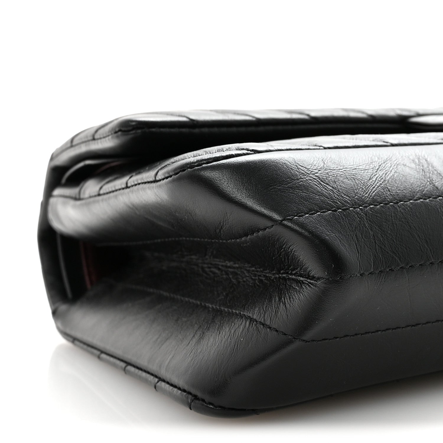 Chanel Aged Calfskin Chevron Quilted 2.55 Reissue 225 Flap So Black 9 of 11