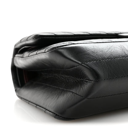 Chanel Aged Calfskin Chevron Quilted 2.55 Reissue 225 Flap So Black 9 of 11