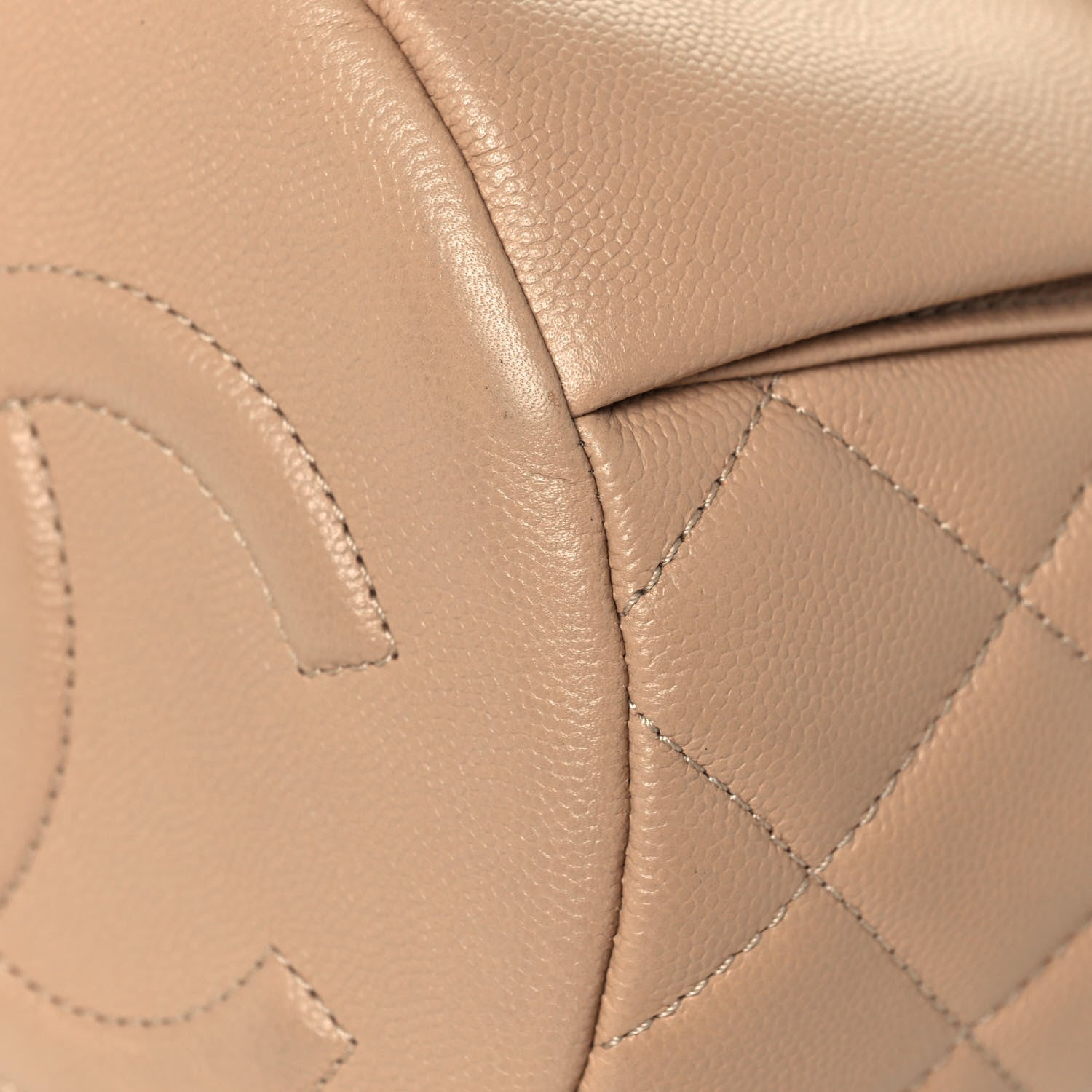 Chanel Caviar Quilted Double Pocket Backpack Beige 10 of 15
