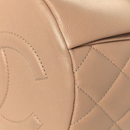 Chanel Caviar Quilted Double Pocket Backpack Beige 10 of 15