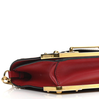 Prada City Calfskin Saffiano Cahier Bag Fuoco Black 8 of 9