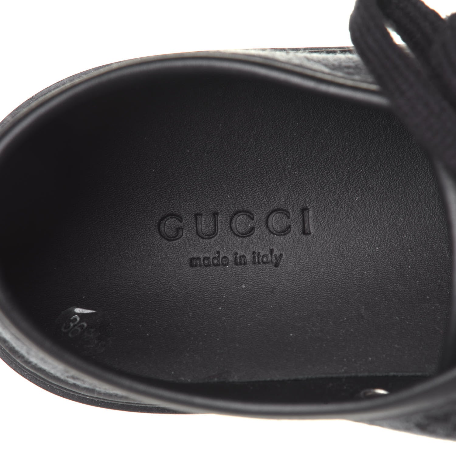 Gucci GG Monogram Calfskin Womens Low Top Sneakers 36.5 Piombo Black 9 of 10