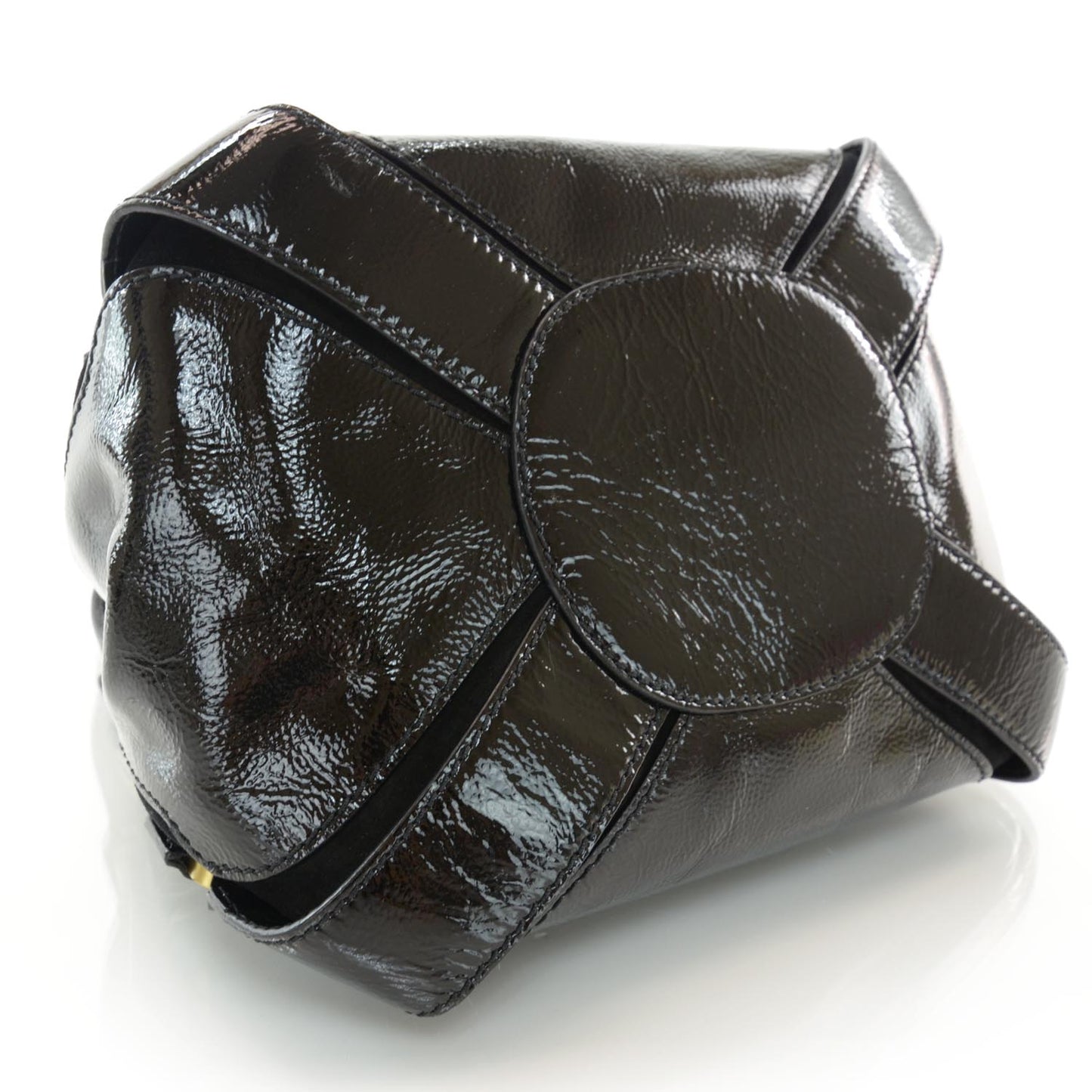 Liquid Patent Leather and Suede Mahala Black