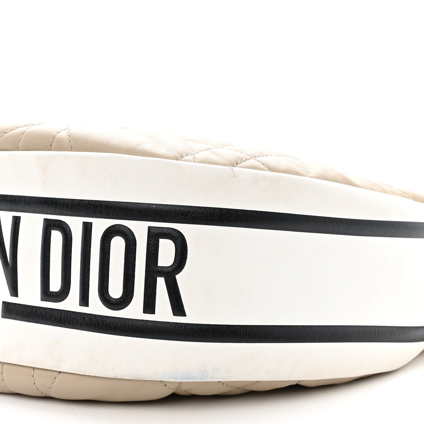 Lambskin Cannage Medium Dior Vibe Hobo Bag Beige