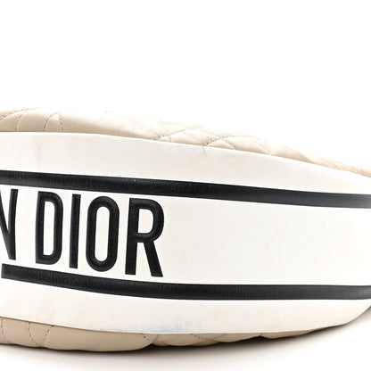 Christian Dior Lambskin Cannage Medium Dior Vibe Hobo Bag Beige 10 of 12