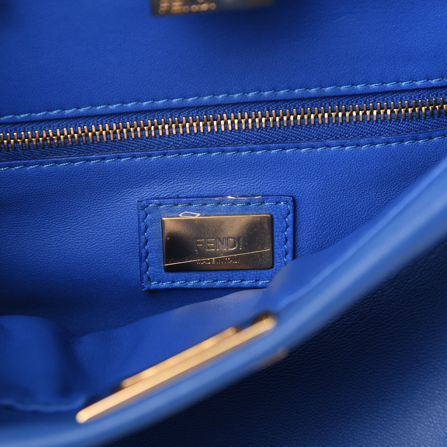 Fendi Nappa Mini Peekaboo Iconic Satchel Bleuette 8 of 10