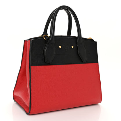Louis Vuitton Taurillon City Steamer PM Black Rouge 3 of 9