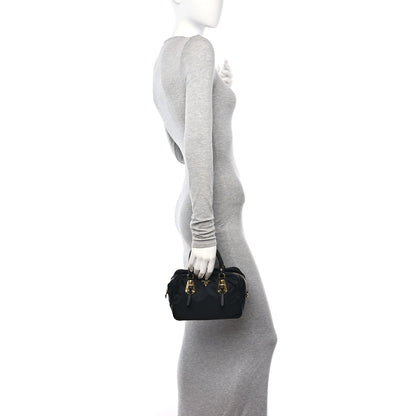 Prada Tessuto Nylon Soft Calfskin Shopping Satchel Black 2 of 9
