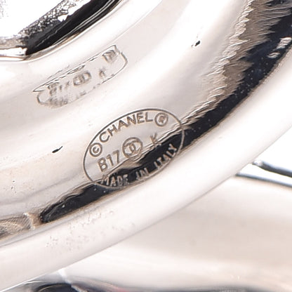 Chanel Crystal Baguette CC Cuff Silver 4 of 5