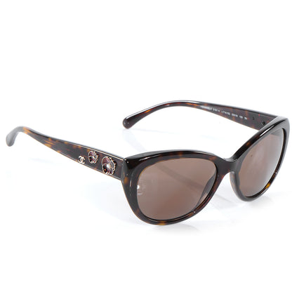 Chanel Tortoise Shell Camellia Sunglasses 5187-H 3 of 6