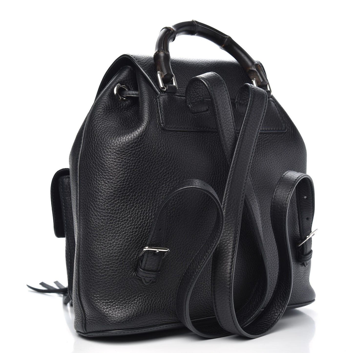 Cellarius Calfskin Medium Bamboo Backpack Black