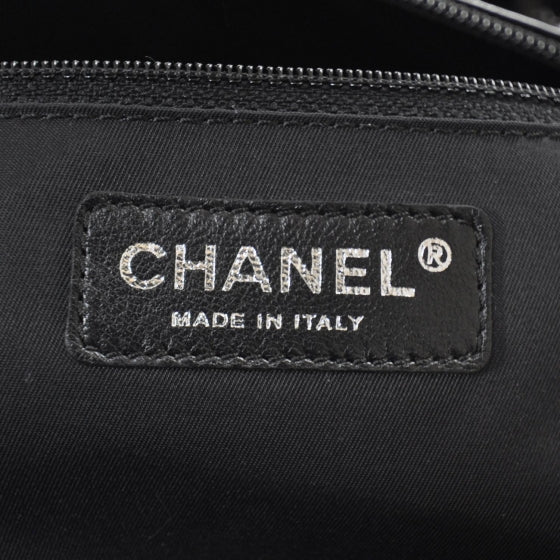 Vinyl Quilted Paris Biarritz XL Tote Black
