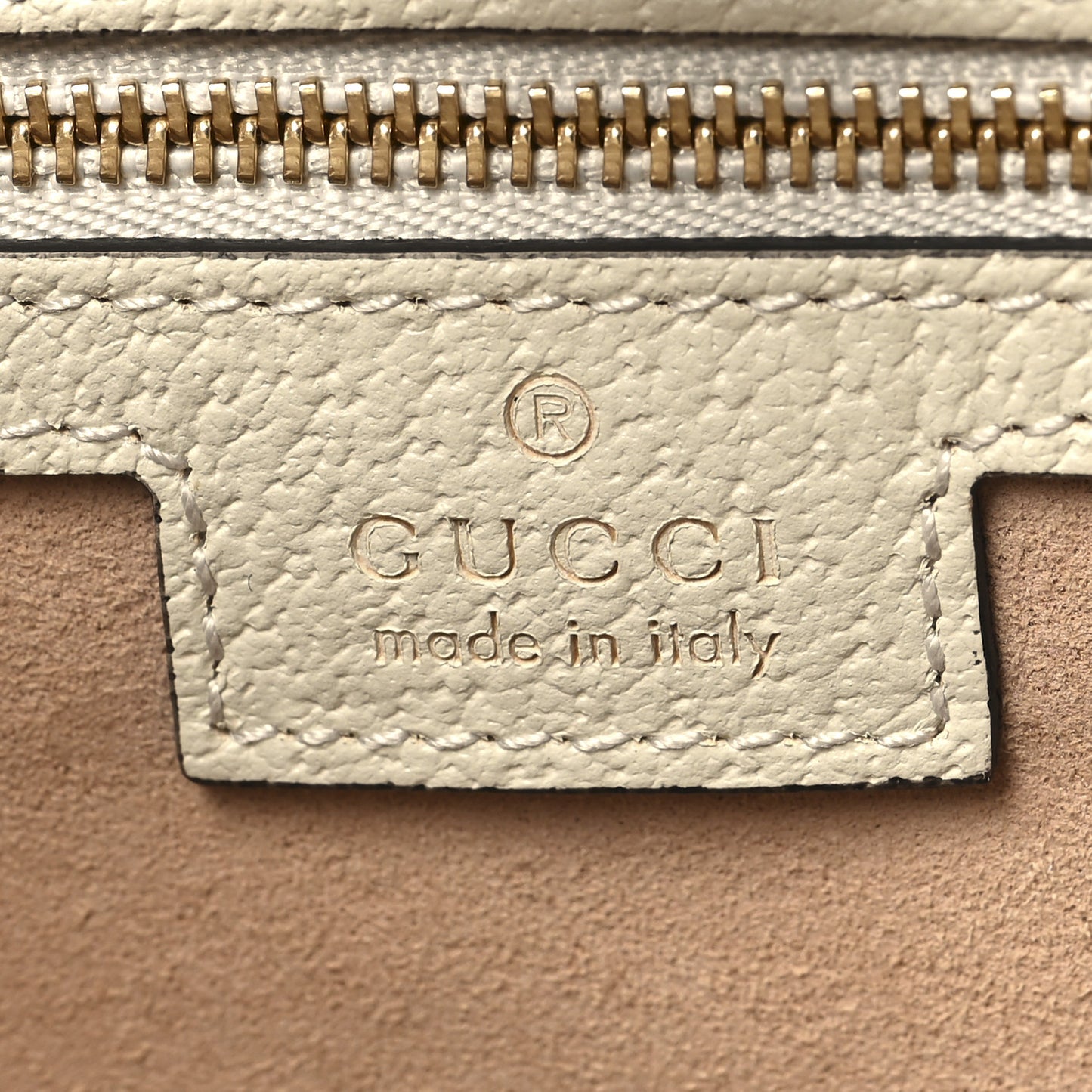 GG Supreme Monogram Textured Dollar Calfskin Web Medium Ophidia Shopping Tote Beige Ebony Mystic White