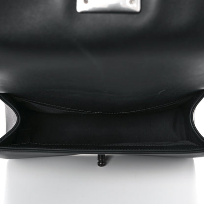 Chanel Calfskin Quilted Medium Boy Flap So Black 5 of 12