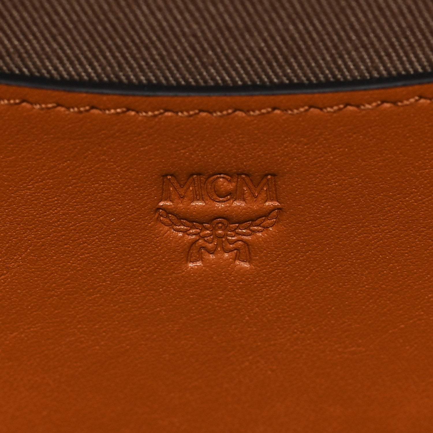 MCM Visetos Tiger Marquage Medium Berlin Crossbody Cognac 5 of 8